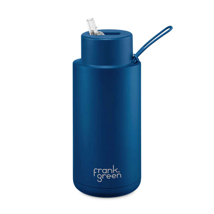 Ceramic Reusable Drink Bottle 34oz - Deep Ocean