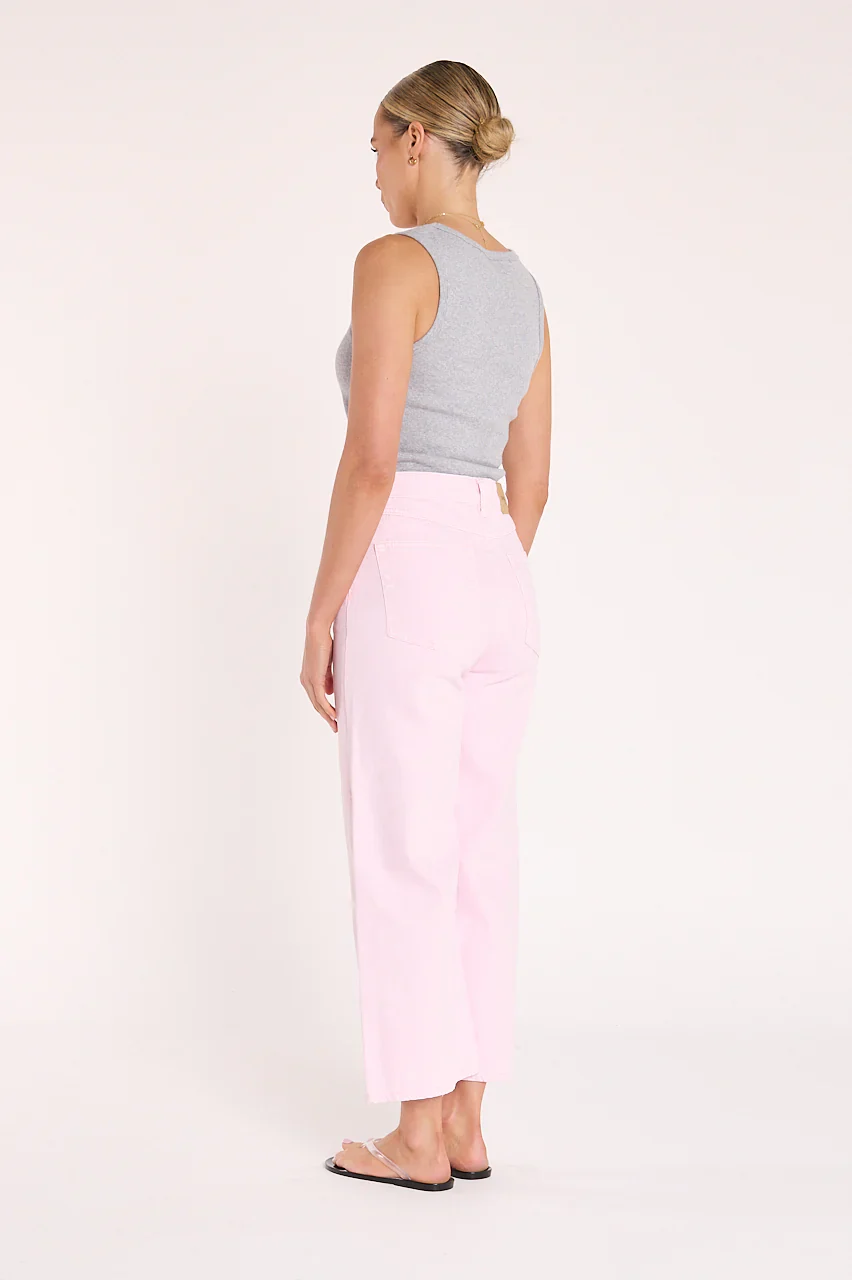 Cassie Cropped Leg Jean - Pink - Image 3