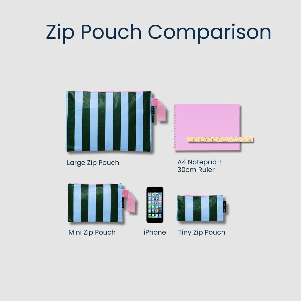 Clear Zip Pouch Bundle (x3 sizes) – Red - Image 2