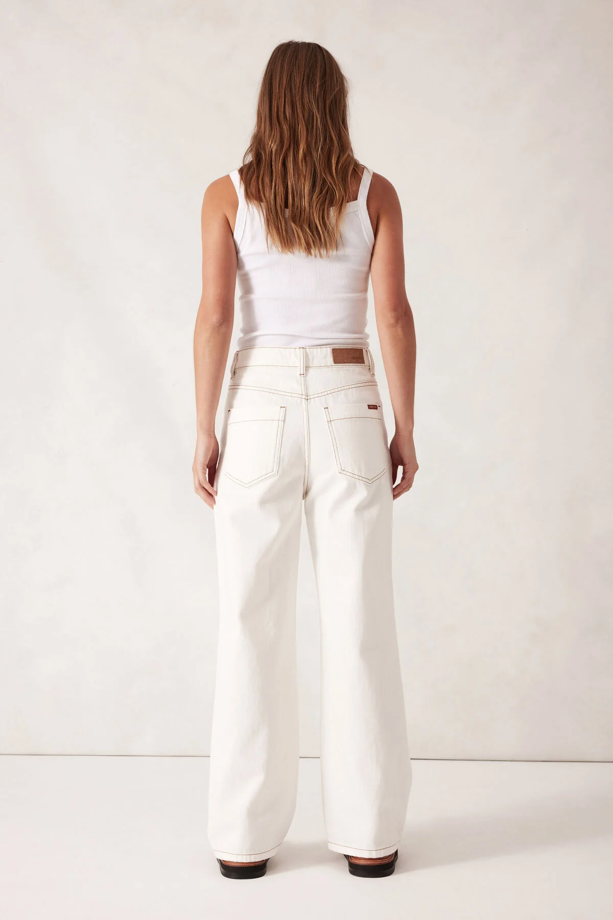 Frankie Loose Straight Jeans - Ecru - Image 3