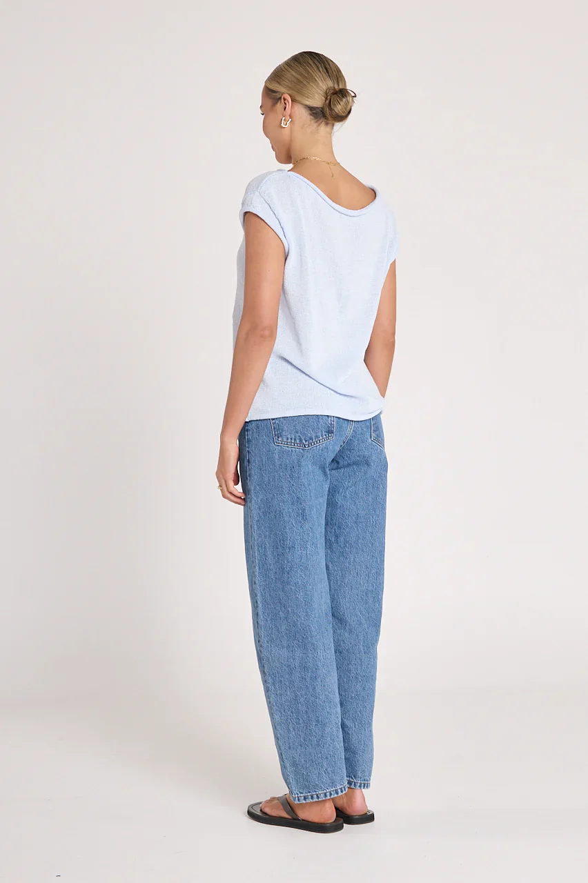 Indi Knitted Top - Powder Blue - Image 3