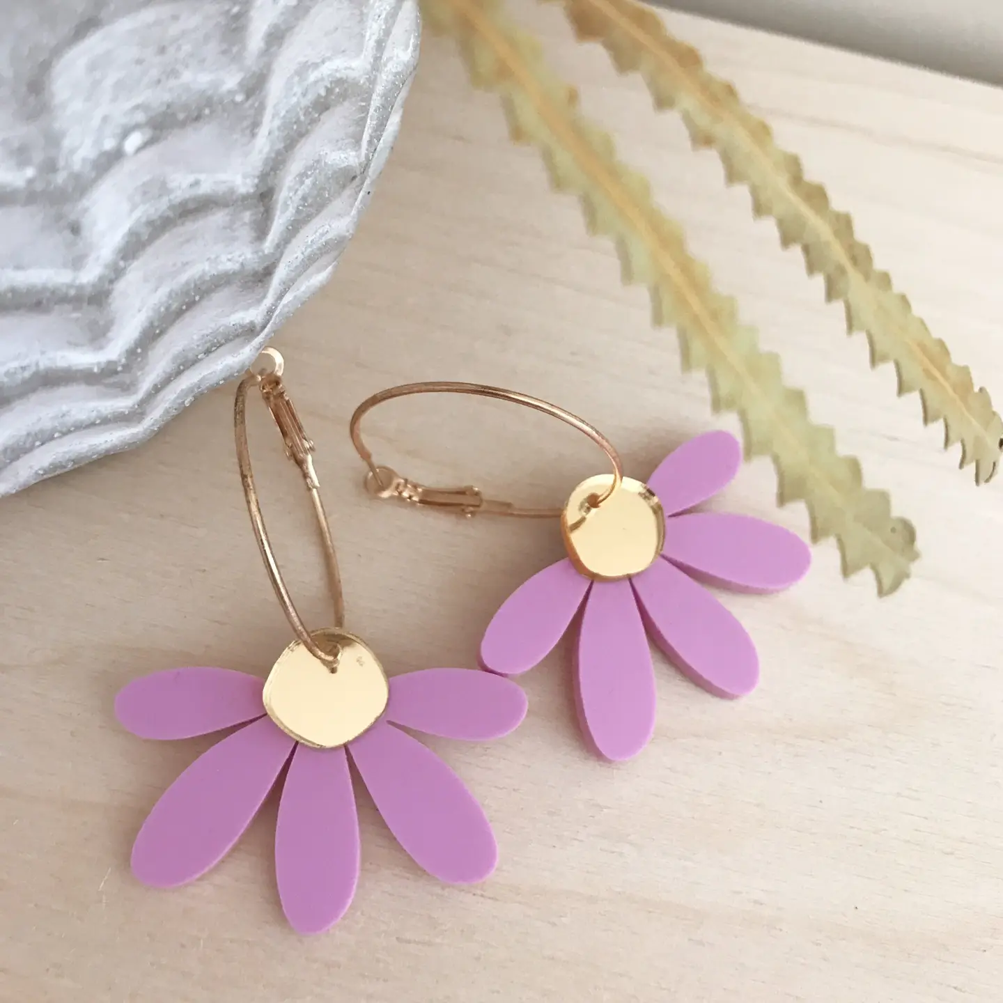 Jumbo Daisy Hoop Earrings - Image 13
