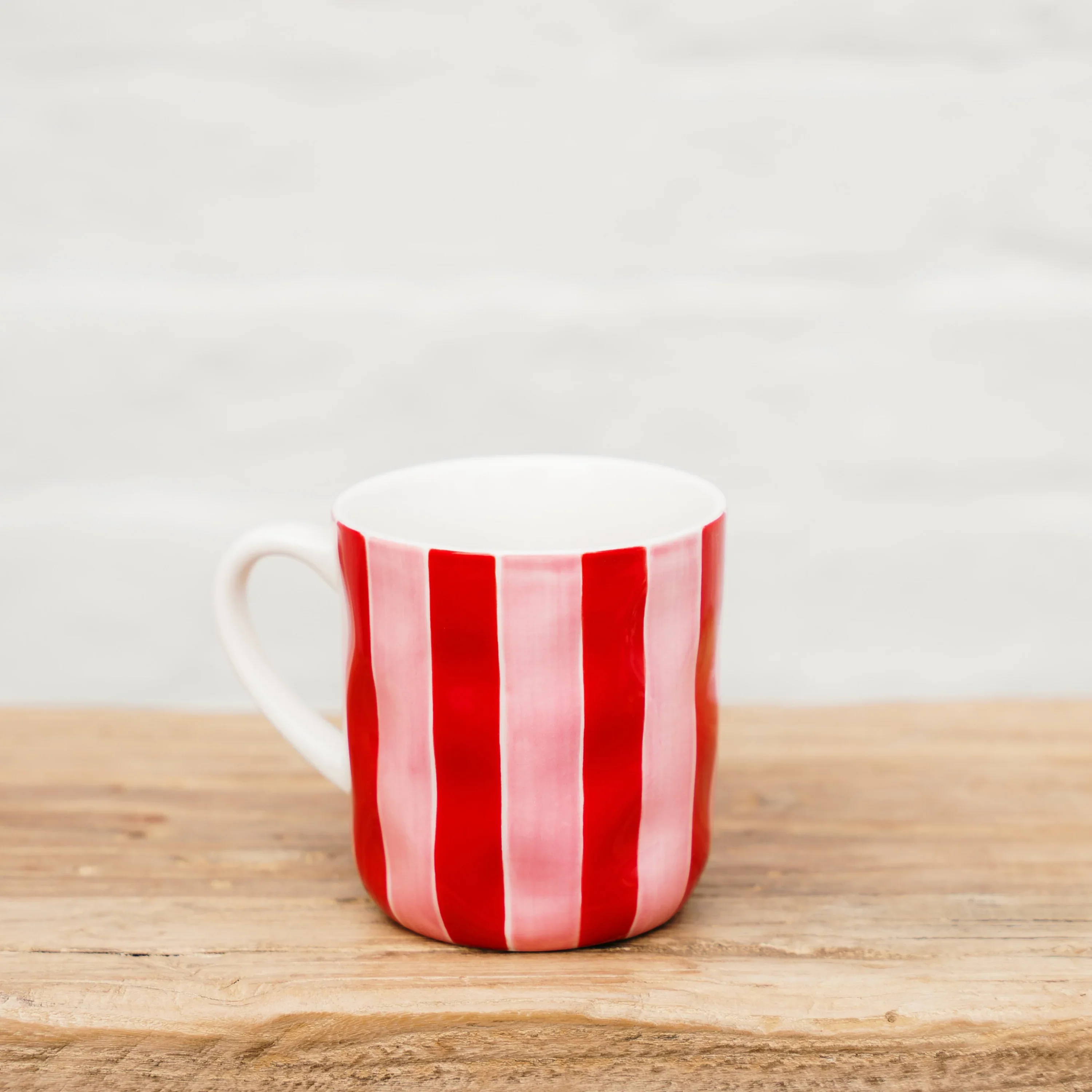 Mug - pink and red stripe - Image 2