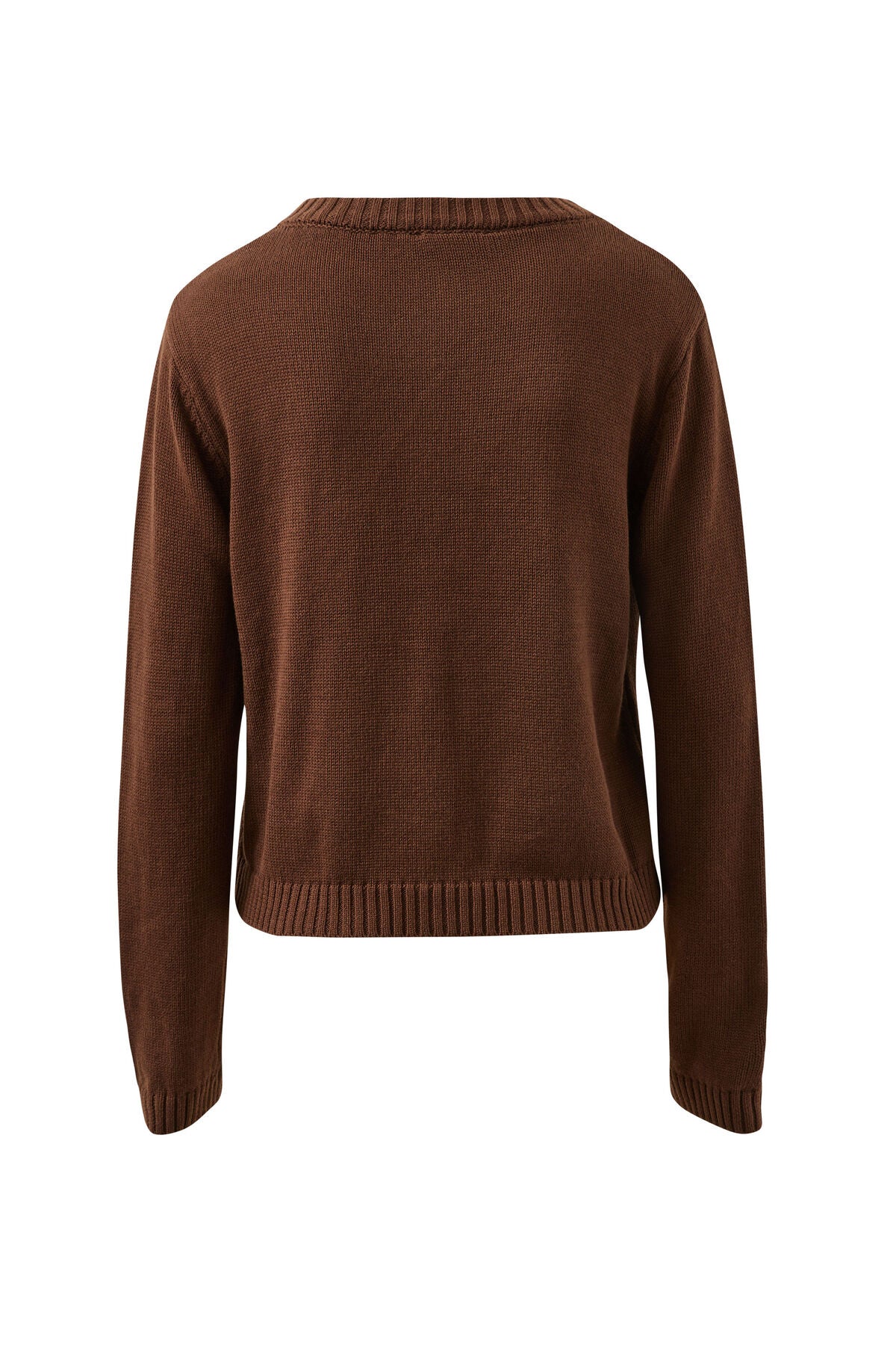Nelly Long Sleeve Knit Cardi - Chocolate - Image 3