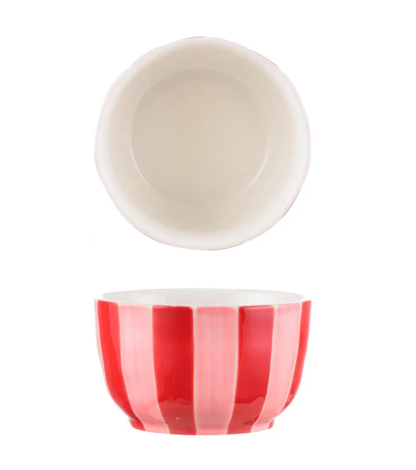 Small Bowl - Pink and Red Stripe - Image 2